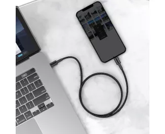 Кабель Lightning > USB Type-C  Baseus High Density Braided PD 20W 2.0m (CATLGD-A01) Black