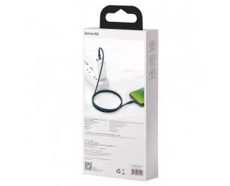 Кабель Lightning > USB Type-C Baseus High Density Braided PD 20W 2.0m (CATLGD-A03) Blue