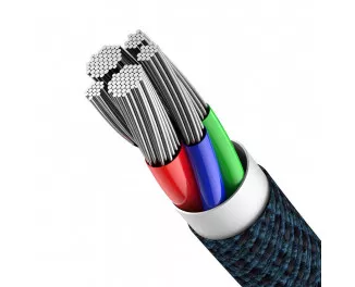 Кабель Lightning > USB Type-C Baseus High Density Braided PD 20W 2.0m (CATLGD-A03) Blue