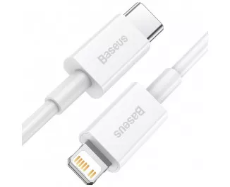 Кабель Lightning > USB Type-C  Baseus Superior Series PD 20W 0.25m (CATLYS-02) White