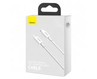 Кабель Lightning > USB Type-C  Baseus Superior Series PD 20W 0.25m (CATLYS-02) White