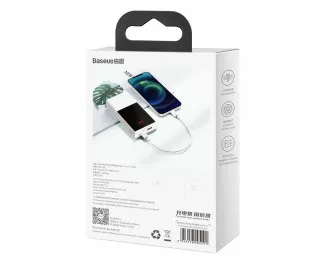 Кабель Lightning > USB Type-C  Baseus Superior Series PD 20W 0.25m (CATLYS-02) White