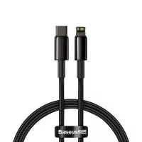 Кабель Lightning > USB Type-C Baseus Tungsten Gold Fast Charging Data Cable PD 20W 1.0m (CATLWJ-01) Black