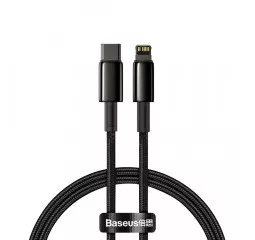 Кабель Lightning > USB Type-C  Baseus Tungsten Gold Fast Charging Data Cable PD 20W 1.0m (CATLWJ-01) Black