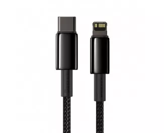 Кабель Lightning > USB Type-C Baseus Tungsten Gold Fast Charging Data Cable PD 20W 1.0m (CATLWJ-01) Black