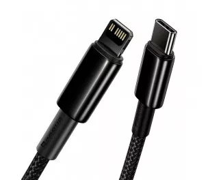 Кабель Lightning > USB Type-C Baseus Tungsten Gold Fast Charging Data Cable PD 20W 1.0m (CATLWJ-01) Black