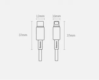 Кабель Lightning > USB Type-C Baseus Tungsten Gold Fast Charging Data Cable PD 20W 1.0m (CATLWJ-01) Black