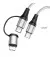 Кабель Lightning + USB Type-C > USB Type-C hoco X50 Exquisito PD 60W 1.0m Gray