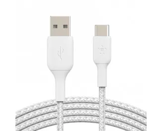 Кабель USB-A > USB-C зарядки/синхронизации Belkin, 2м, Type-C, витой, белый