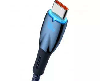Кабель USB Type-C > USB Baseus Glimmer Series Fast Charging Data Cable 100W 1.0 m (CADH000403) Blue