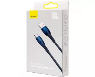 Кабель USB Type-C > USB Baseus Glimmer Series Fast Charging Data Cable 100W 1.0 m (CADH000403) Blue
