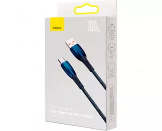 Кабель USB Type-C > USB Baseus Glimmer Series Fast Charging Data Cable 100W 2.0 m (CADH000503) Blue