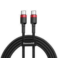 Кабель USB Type-C > USB Type-C  Baseus Cafule PD 2.0 60W 1.0m (CATKLF-G91) Red/black