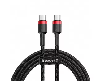 Кабель USB Type-C > USB Type-C  Baseus Cafule PD 2.0 60W 1.0m (CATKLF-G91) Red/black