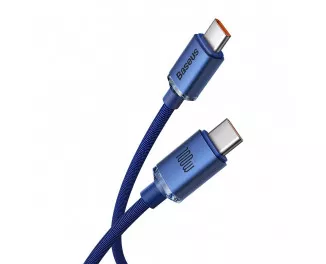 Кабель USB Type-C > USB Type-C  Baseus Crystal Shine Series Fast Charging 100W 1.2m (CAJY000603) Blue