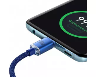 Кабель USB Type-C > USB Type-C  Baseus Crystal Shine Series Fast Charging 100W 1.2m (CAJY000603) Blue