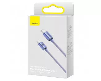 Кабель USB Type-C > USB Type-C  Baseus Crystal Shine Series Fast Charging 100W 1.2m (CAJY000605) Purple
