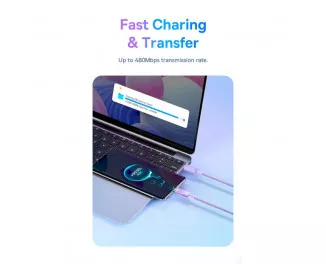Кабель USB Type-C > USB Type-C Baseus Explorer Series Fast Charging Cable with Smart Temperature Control 100W 2.0 m (P10319703311-01) Galaxy Blue