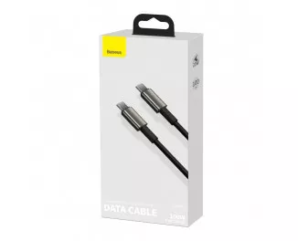 Кабель USB Type-C > USB Type-C  Baseus Tungsten Gold Fast Charging Data Cable 100W 1.0m (CATWJ-01) Black