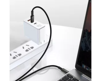 Кабель USB Type-C > USB Type-C  Baseus Tungsten Gold Fast Charging Data Cable 100W 2.0m (CATWJ-A01) Black