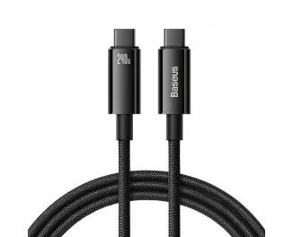 Кабель USB Type-C > USB Type-C  Baseus Tungsten Gold Fast Charging Data Cable 240W 2.0m (CAWJ040101) Black