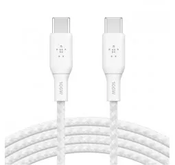 Кабель USB Type-C > USB Type-C  Belkin Boost Up Charge 100W 3.0м (CAB014BT3MWH) White