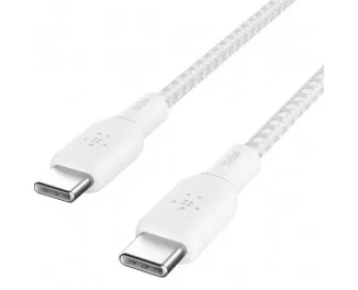 Кабель USB Type-C > USB Type-C  Belkin Braided 2,0m 100W (CAB014BT2MWH) White