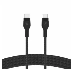 Кабель USB Type-C > USB Type-C  Belkin Braided Silicone 60W 1.0m (CAB011BT1MBK) Black