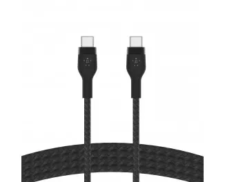 Кабель USB Type-C > USB Type-C  Belkin Braided Silicone 60W 1.0m (CAB011BT1MBK) Black