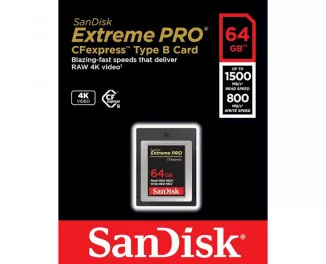 Карта памяти CFExpress 64Gb SanDisk Extreme PRO Type B (SDCFE-064G-GN4NN)