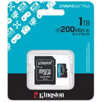 Карта памяти microSD 1 TB Kingston Canvas Go! Plus C10 UHS-I U3 A2 V30 + SD-адаптер (SDCG4/1TB)