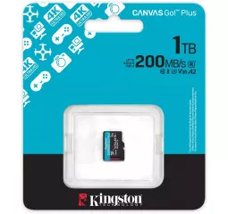Карта памяти microSD 1 TB Kingston Canvas Go! Plus C10 UHS-I U3 A2 V30 (SDCG4/1TBSP)
