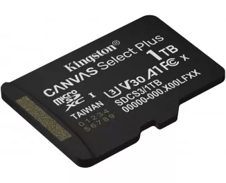 Карта памяти microSD 1 TB Kingston Canvas Select Plus Gen3 C10 UHS-1 U3 A1 V30 (SDCS3/1TBSP)