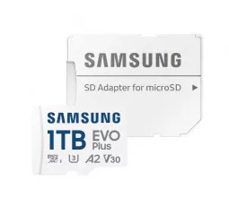 Карта памяти microSD 1 TB Samsung EVO Plus Class 10 UHS-I U3 + SD адаптер (MB-MC1T0SA)
