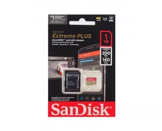 Карта памяти microSD 1 TB SanDisk Extreme Plus UHS-I Class10 V30 + SD адаптер (SDSQXBD-1T00-AN6MA)