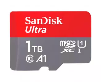 Карта памяти microSD 1 TB SanDisk Ultra A1 Class 10 UHS-I + SD адаптер (SDSQUAC-1T00-GN6MA)