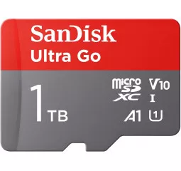 Карта пам'яті microSD 1 TB SanDisk Ultra Go UHS-1 A1 class 10 + SD адаптер (SDSQUVC-1T00-GZ6MA)