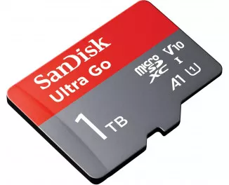 Карта памяти microSD 1 TB SanDisk Ultra Go UHS-1 A1 class 10 + SD адаптер (SDSQUVC-1T00-GZ6MA)