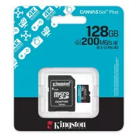 Карта памяти microSD 128Gb Kingston Canvas Go! Plus C10 UHS-I U3 A2 V30 + SD-адаптер (SDCG4/128GB)