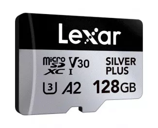Карта памяти microSD 128Gb Lexar Professional Silver Plus UHS-I U3 V30 A2 Class 10 (LMSSIPL128G-BNANG)