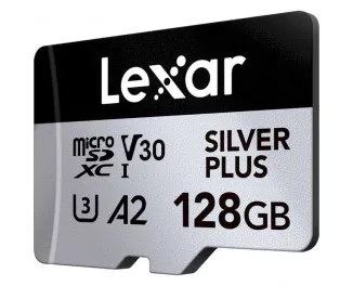 Карта памяти microSD 128Gb Lexar Professional Silver Plus UHS-I U3 V30 A2 Class 10 (LMSSIPL128G-BNANG)