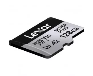 Карта памяти microSD 128Gb Lexar Professional Silver Plus UHS-I U3 V30 A2 Class 10 (LMSSIPL128G-BNANG)