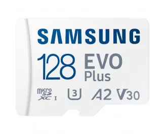 Карта пам'яті microSD 128Gb Samsung EVO Plus Class 10 UHS-I U3 V30 A2 + SD адаптер (MB-MC128KA/EU)