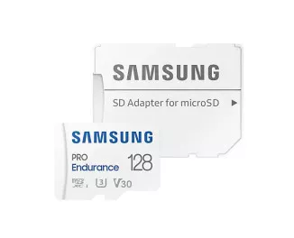 Карта пам'яті microSD 128Gb Samsung PRO Endurance C10 UHS-I + SD адаптер (MB-MJ128KA/EU)