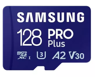 Карта памяти microSD 128GB Samsung Pro Plus 10 UHS-I V30 U3 A2 + SD-adapter (MB-MD128SA/EU)