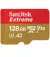 Карта памяти microSD 128Gb SanDisk Extreme A2 class 10 V30 + SD адаптер (SDSQXAA-128G-GN6MA)