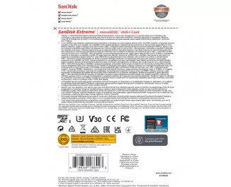 Карта памяти microSD 128Gb SanDisk Extreme For Mobile Gaming A2 128Gb class 10 V30 (SDSQXAA-128G-GN6GN)