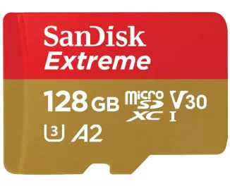 Карта памяти microSD 128Gb SanDisk Extreme V30 C10 UHS-I U3 (SDSQXAA-128G-GN6MN)