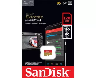 Карта памяти microSD 128Gb SanDisk Extreme V30 C10 UHS-I U3 (SDSQXAA-128G-GN6MN)