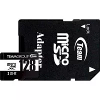 Карта памяти microSD 128Gb Team microSDXC Сlass 10 (TUSDX128GCL10U03) + SD адаптер